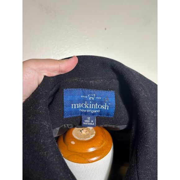 Mackintosh Wool Long Sleeve Pea Coat Jacket Size 12 Winter Minimalist Classic - Picture 4 of 5